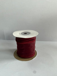 Panglica textil voal 4,5cm x 4,5m burgundy