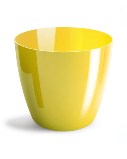Ghiveci plastic aga Ø12cm galben inchis