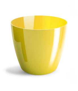 Ghiveci plastic aga Ø12cm galben inchis