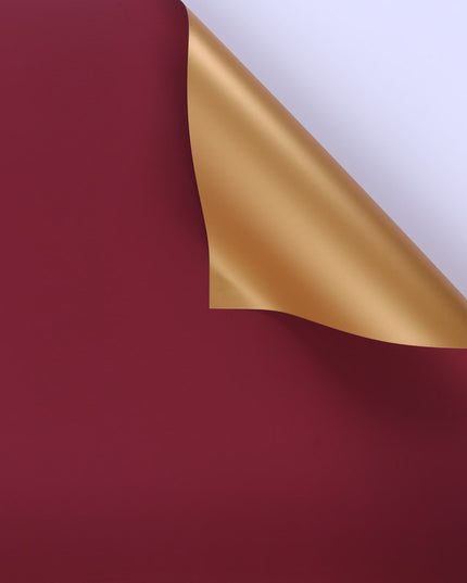 Ambalaj waterproof 60x60cm duo auriu si vișiniu