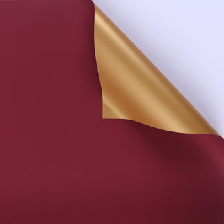 Ambalaj waterproof 60x60cm duo auriu si vișiniu