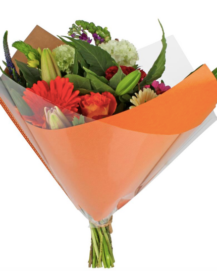 Sleeve 35x35cm orange/kraft