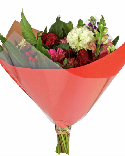 Sleeve 35x35cm red/kraft