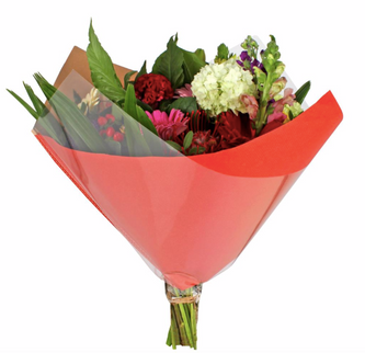 Sleeve 35x35cm red/kraft