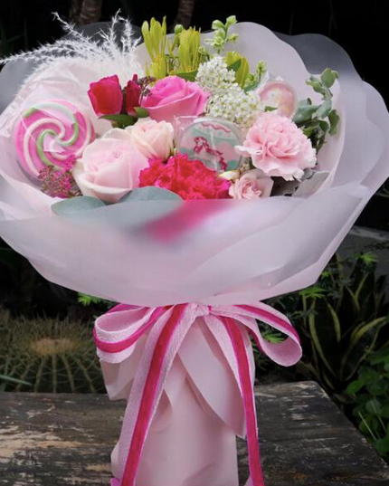 Ambalaj waterproof valuri roz