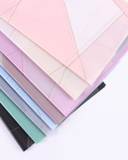 Ambalaj buchet flori waterproof 60x60cm coral cu alb