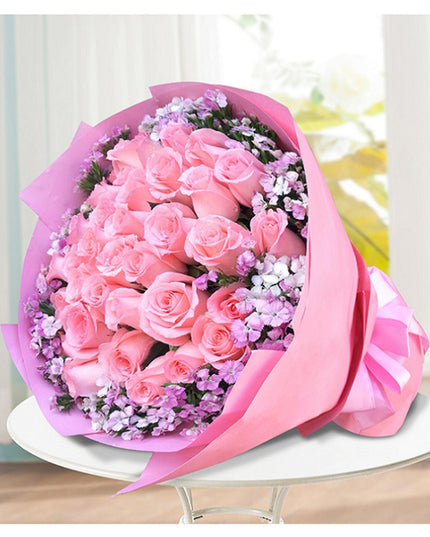 Ambalaj buchet flori waterproof 70x50cm roz