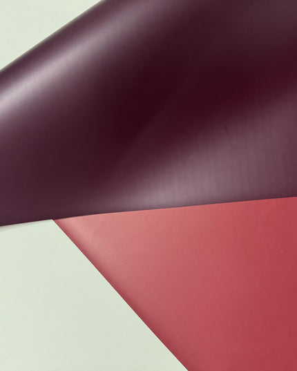 Ambalaj buchet flori 40X44cm duo rosu visiniu