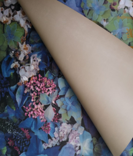 Ambalaj hartie de impachetat flori albastre