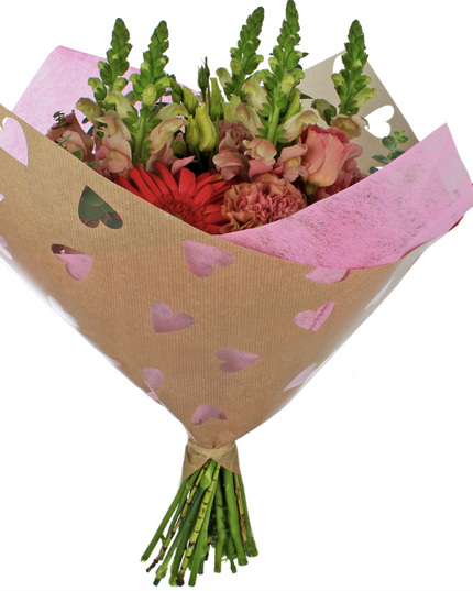 Sleeve 35x35cm flowers pink