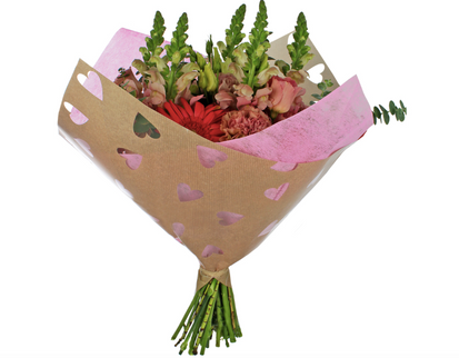 Sleeve 35x35cm flowers pink