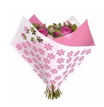 Sleeve 35x35cm flowers pink