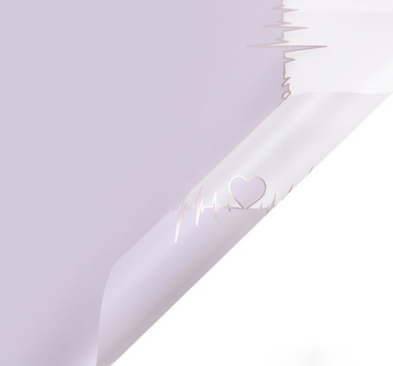 Ambalaj buchet flori waterproof 60x60cm heartbeat lila