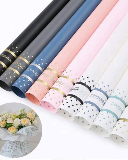 Ambalaj waterproof 60x60cm happiness alb scris auriu