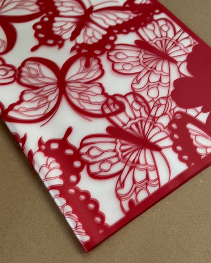 Ambalaj waterproof 60x60cm fluturi rosii