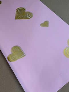 Ambalaj waterproof 60x60cm inima roz