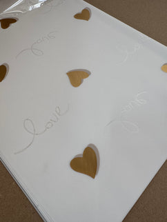 Ambalaj waterproof 60x60cm love alb