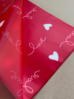 Ambalaj waterproof 60x60cm love rosu