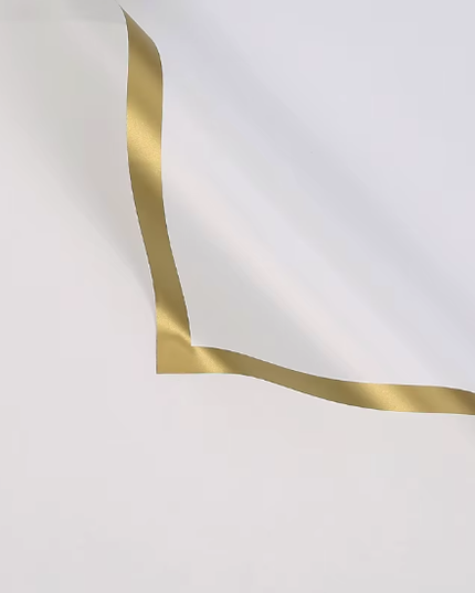 Ambalaj waterproof 60x60cm semitransparent margine auriu