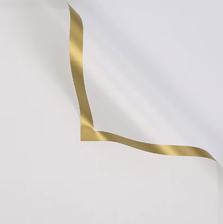 Ambalaj waterproof 60x60cm semitransparent margine auriu