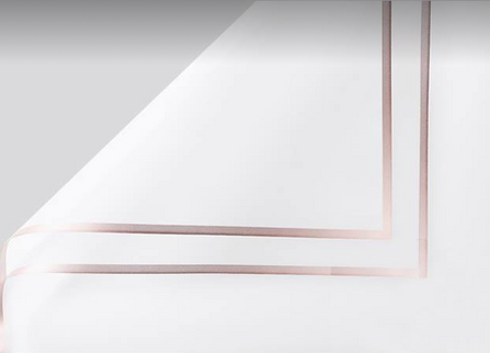 Ambalaj waterproof 60x60cm alb margie aurie