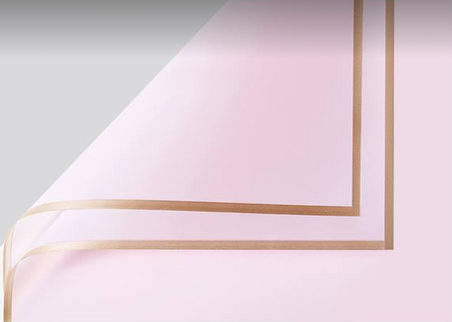 Ambalaj waterproof 60x60cm roz cu auriu