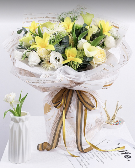 Ambalaj waterproof 60x60cm ziar auriu