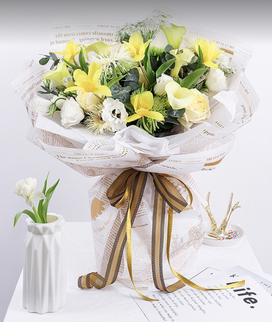 Ambalaj waterproof 60x60cm ziar auriu