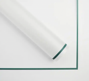 Ambalaj waterproof 60x60cm semitransparent margine verde