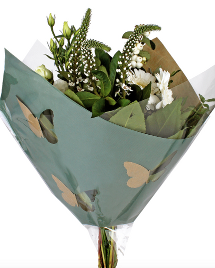 Sleeve 35x35cm green butterfly