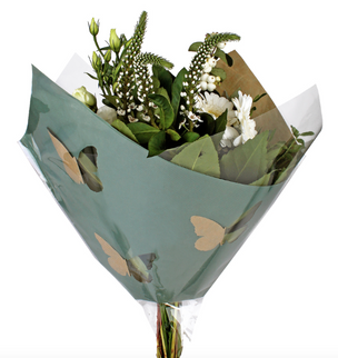 Sleeve 35x35cm green butterfly