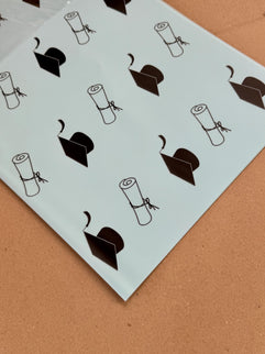 Ambalaj waterproof 60x60cm toca albastru deschis