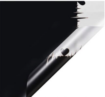 Ambalaj buchet flori waterproof 60x60cm heartbeat negru