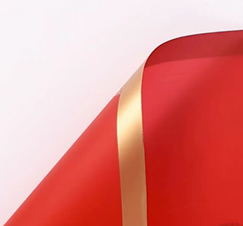 Ambalaj waterproof 60x60cm rosu margine aurie