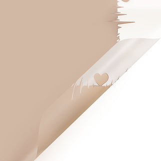 Ambalaj buchet flori waterproof 60x60cm heartbeat nude