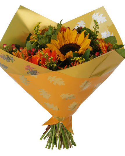 Sleeve 35x35cm frunze galben