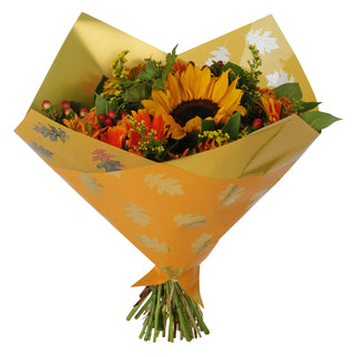 Sleeve 35x35cm frunze galben