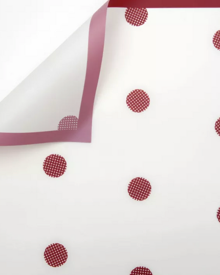 Ambalaj waterproof 60x60cm fond alb buline visinii