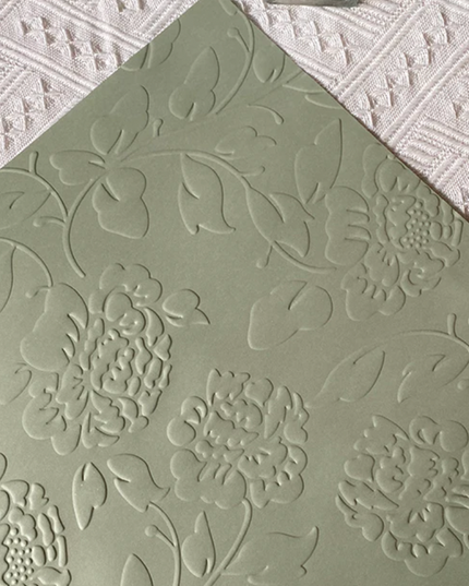 Ambalaj hârtie gravat 53x40cm verde