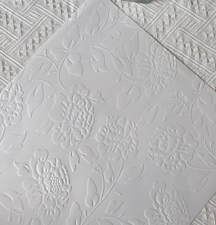 Ambalaj hârtie gravat 53x40cm alb