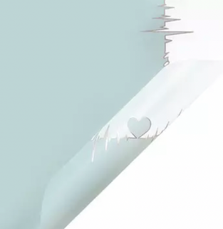 Ambalaj buchet flori waterproof 60x60cm heartbeat verde