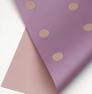 Ambalaj waterproof 60x60cm fond mov buline crem