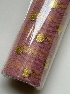 Ambalaj textil rola inimioare aurii - roz