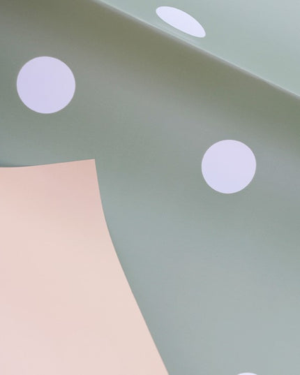 Ambalaj waterproof 60x60cm fond verde buline albe