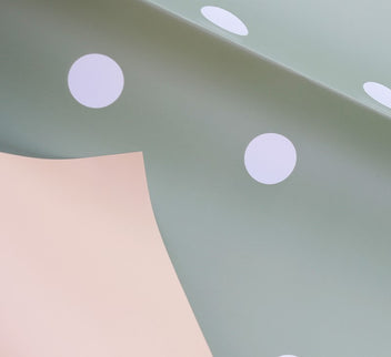 Ambalaj waterproof 60x60cm fond verde buline albe