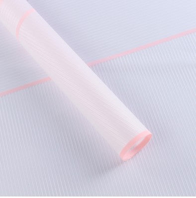 Ambalaj waterproof 60x60cm transparent dungi albe si roz