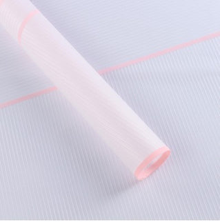 Ambalaj waterproof 60x60cm transparent dungi albe si roz