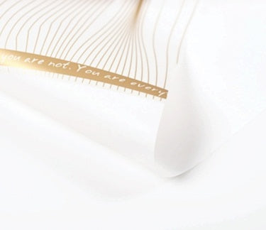 Ambalaj buchet flori waterproof 60x60cm mesaj alb