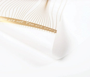 Ambalaj buchet flori waterproof 60x60cm mesaj alb