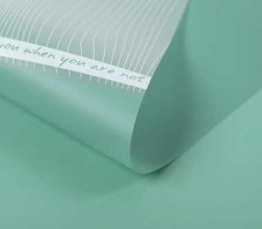 Ambalaj buchet flori waterproof 60x60cm mesaj verde